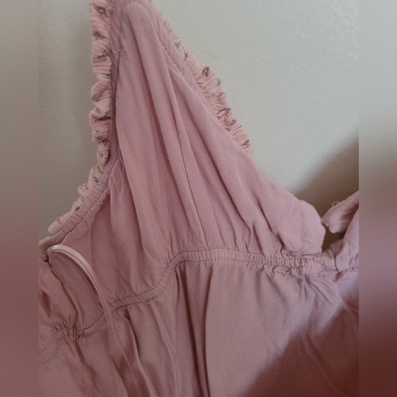 Papermoon Pink Silver Star 100% Rayon Camisole Sun Dress Size Large - Picture 6 of 10